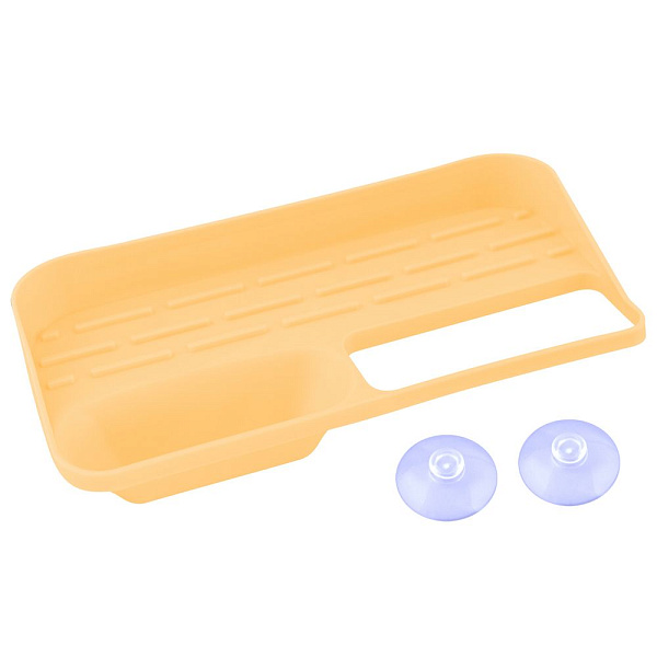 Подставка на раковину для губки и моющих средств. Размер 25х12х4 см.  3цв 