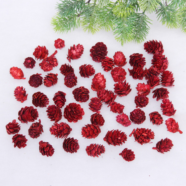 Композиция для декора "Лесное удовольствие" 11*11*14 см (130 гр), красный