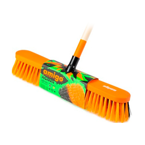 Щетка хозяйственная, универсальная, щетина 0,8 мм и 0,5 мм, Amigo 76500