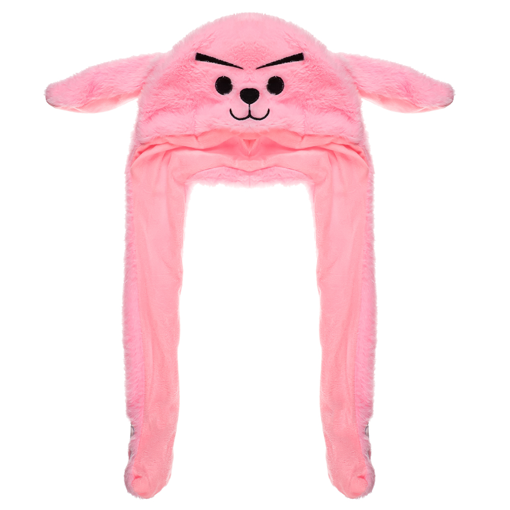 Шапка "Ушки-попрыгушки" МЕШОК ПОДАРКОВ, свет, полиэстер, 60см, 10 дизайнов