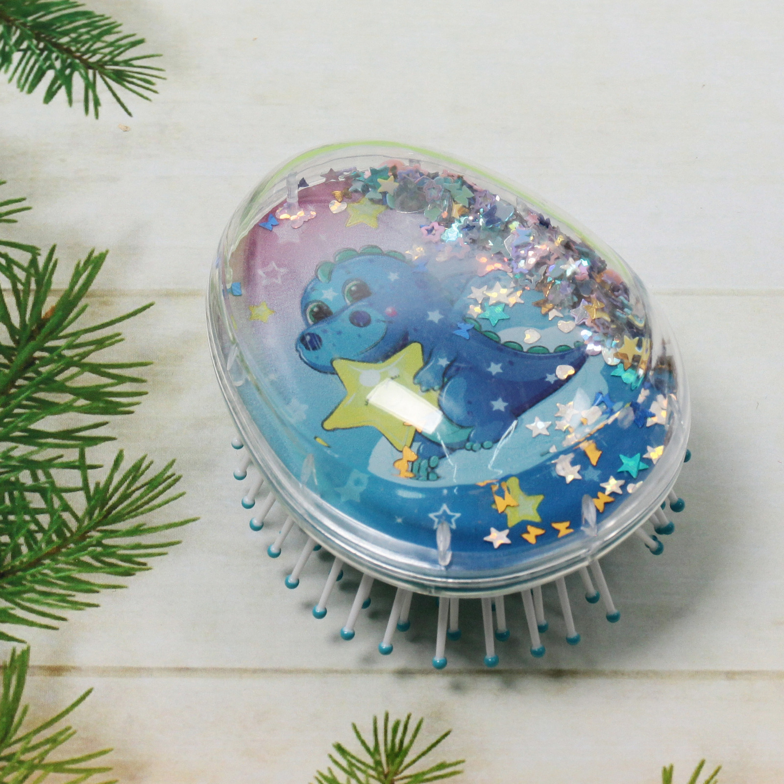 Расческа массажная детская "ТРАТТИ БУМ", Дракончик Твини, 6*9 см (коробка PVC / разработка РЦ Восток)