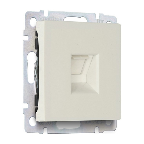 Розетка телефонная RJ-11 бежевая "Нептун" (SBE-05i-S1-PH)