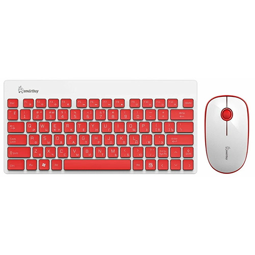 Комплект клавиатура+мышь Smartbuy 220349AG красно-белый (SBC-220349AG-RW) /20