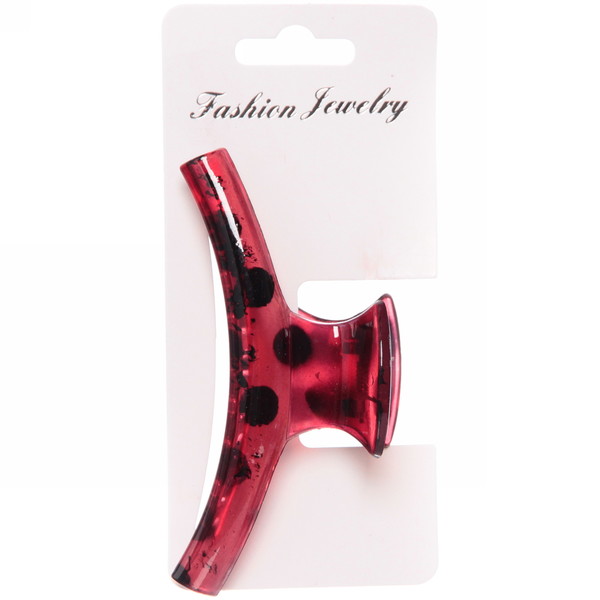 Заколка-краб для волос на блистере "Diana Collection - Rita", микс 6 цветов, 9.5см 