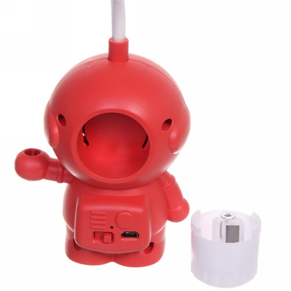 Светильник настольный "Cosmo-Привет с другой планеты" LED 21*9*7см USB 5v 3w, Красный