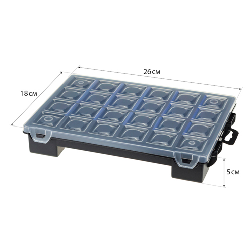 Органайзер для мелочей IDEA ТВИН М 2982, средний 270 х 190 х 50 мм, синий