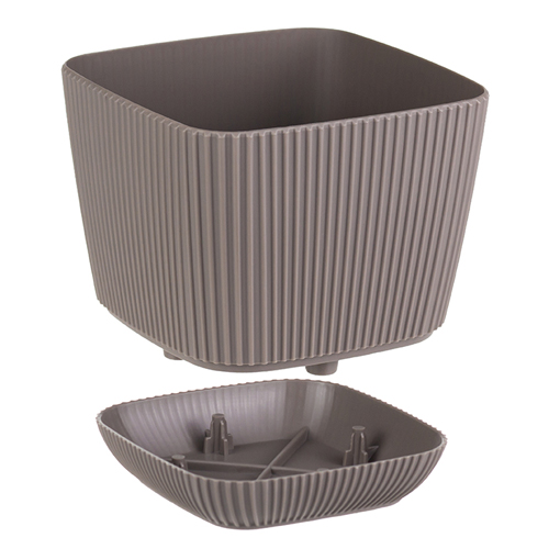 Кашпо 1.8 л IDEA ПИКАНТО М 3209, 150х150 мм, французcкий серый