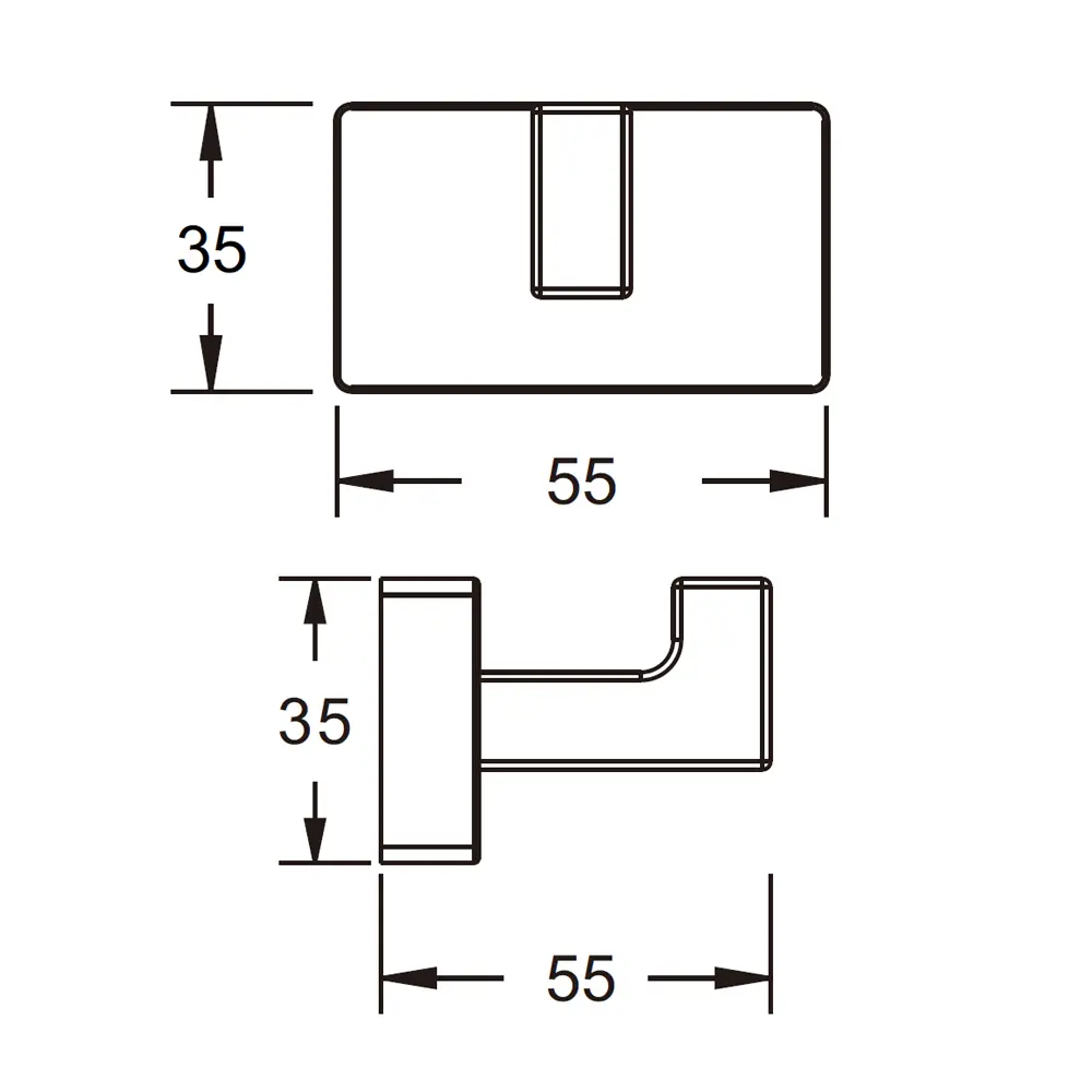 Крючок одинарный для полотенца VIEIR V5001C, черный