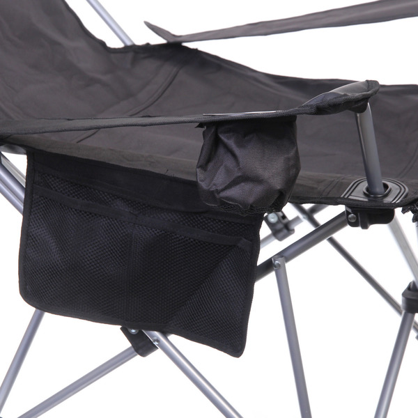 Кресло складное 2 в 1 до 100 кг DC-8077, 83*55/110*85 см, цвет: чёрный, Турист Мастер