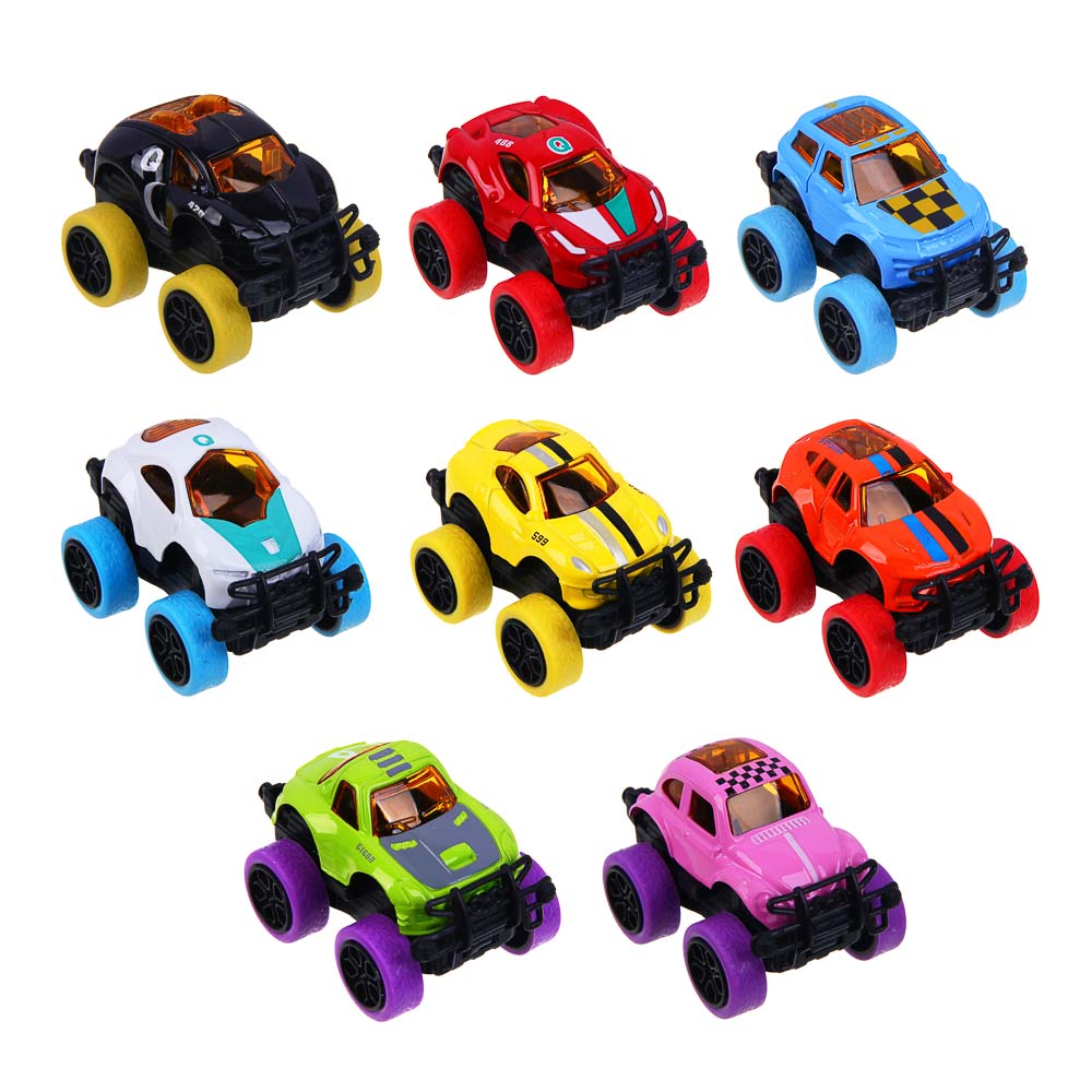 ИГРОЛЕНД Инерционная мини машинка, металл, ABS+PS+PP+TPR, 8 диз.