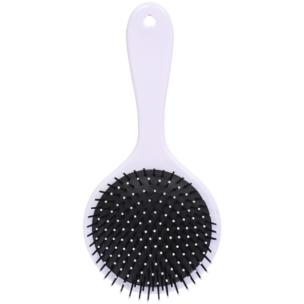 Расческа массажная круглая "ТРОПИКИ", микс 4 дизайна, 22*10см (PVC подвес)