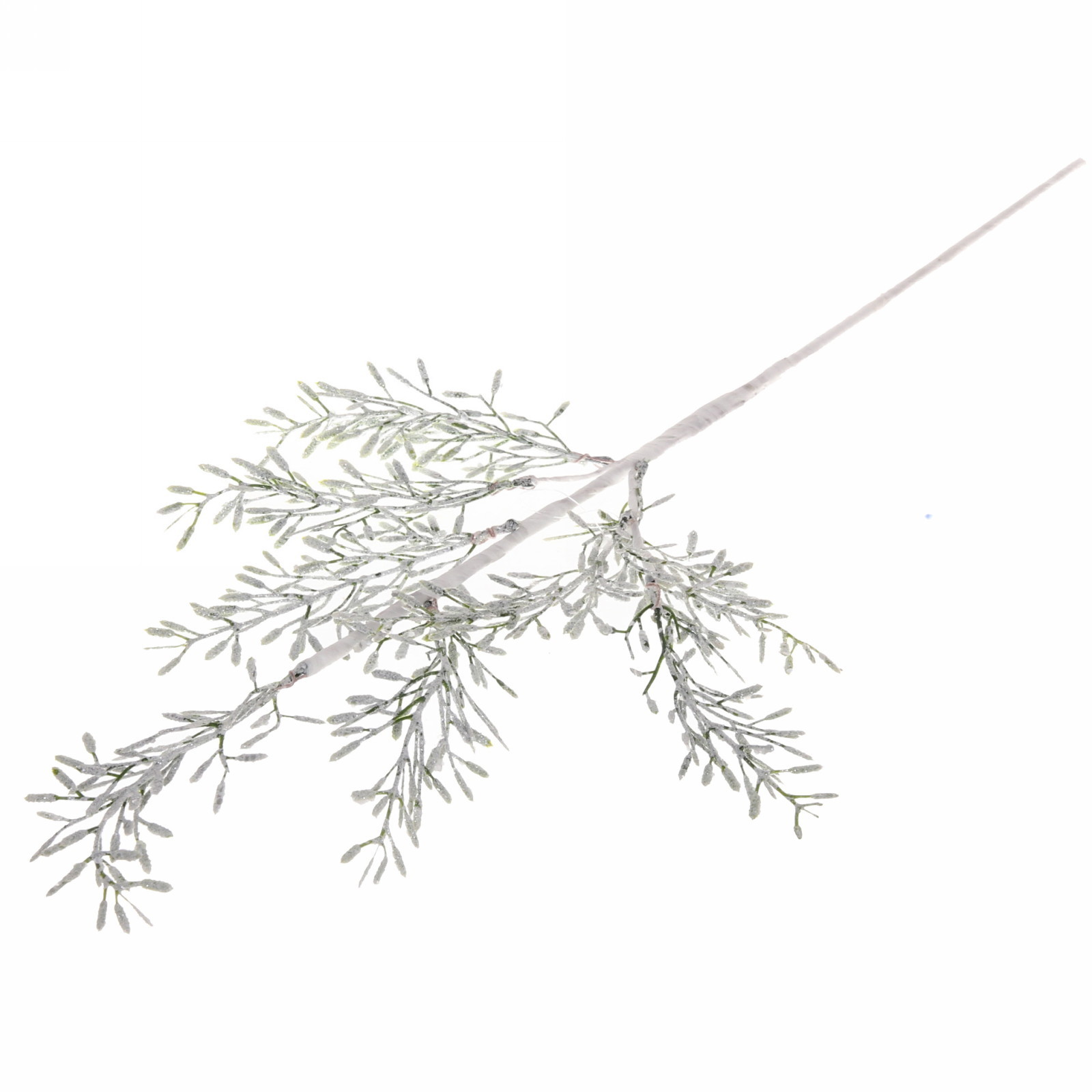 Ветка новогодняя "Чаровница" 70 см, Белый