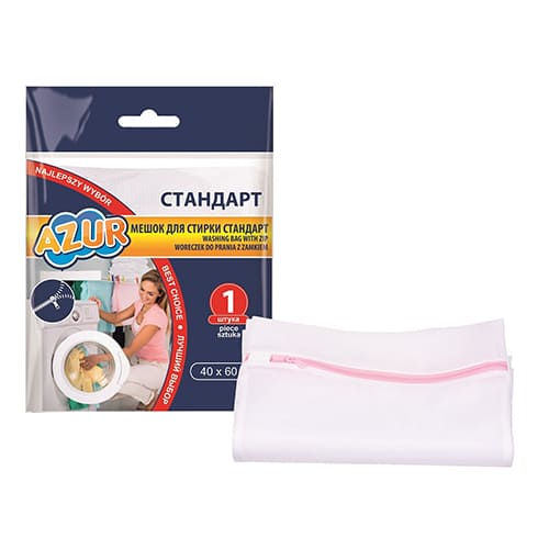 Мешок для стирки AZUR Стандарт/молния, 40х60 см