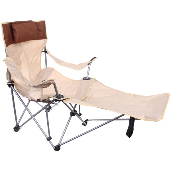 Кресло складное 2 в 1 до 100 кг DC-8077, 83*55/110*85 см, цвет: бежевый, Турист Мастер