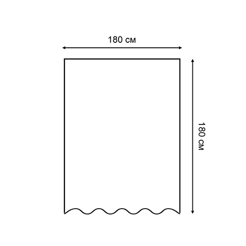 Штора для ванной Delphinium "Барокко" полиэстер 180х180 см, 12 колец, мультиколор