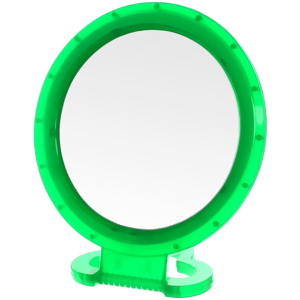 Зеркало настольное в пластиковой оправе "Удобное" круг, подвесное d-16,5см (Стикер на минивложение15шт)