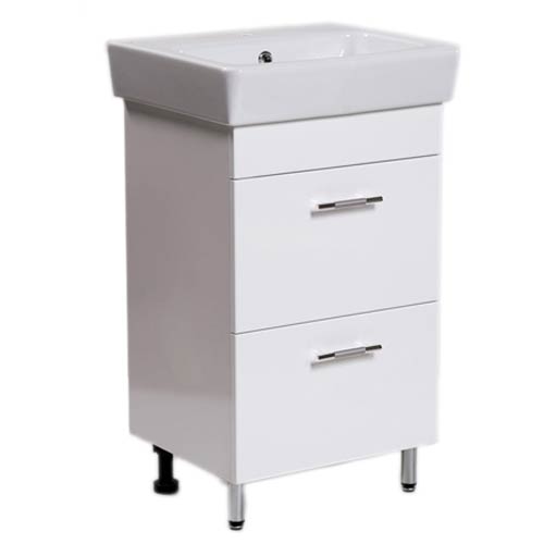 Тумба+Раковина НЕО 500 с 2-мя ящиками, Белый (выс850*шир500*глуб410) (1/1)