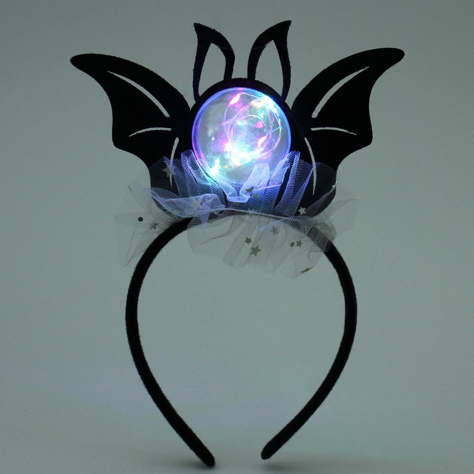 Ободок карнавльный "Helloween - Летучая мышь" с подсветкой