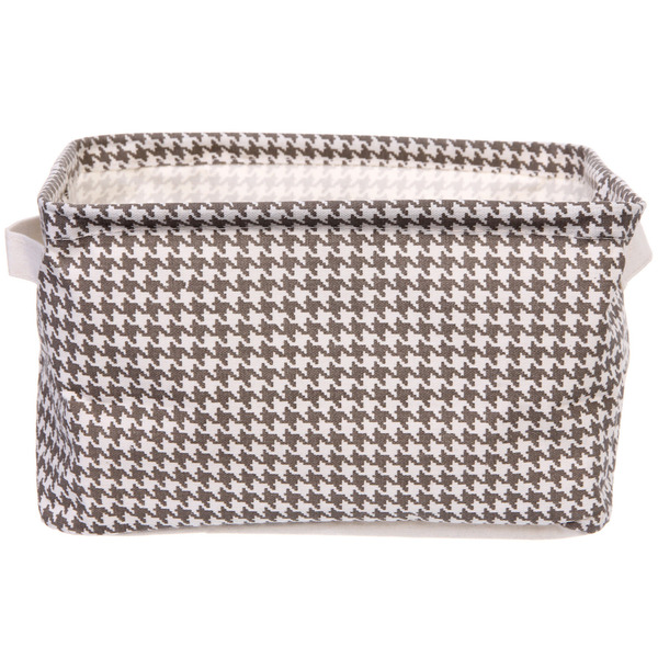 Коробка для хранения с ручками "ЭЛИНТ", цвет пастельно серый, 28*20*16см (лейбл Селфи)