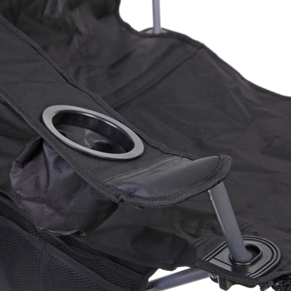 Кресло складное 2 в 1 до 100 кг DC-8077, 83*55/110*85 см, цвет: чёрный, Турист Мастер