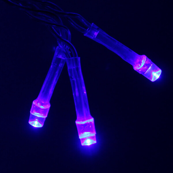 Гирлянда для дома БАХРОМА ш1,5м* в30/50см 48 ламп LED, прозрачн.провод, 8 реж, IP-20, Синий