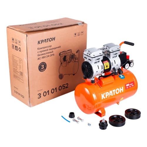 Компрессор с прямой передачей безмасляный Кратон AC-180-24-OFS