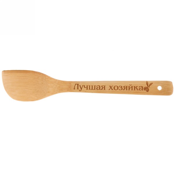 Лопатка бамбуковая скошенная 30*6см "Лучшая хозяйка" Селфи