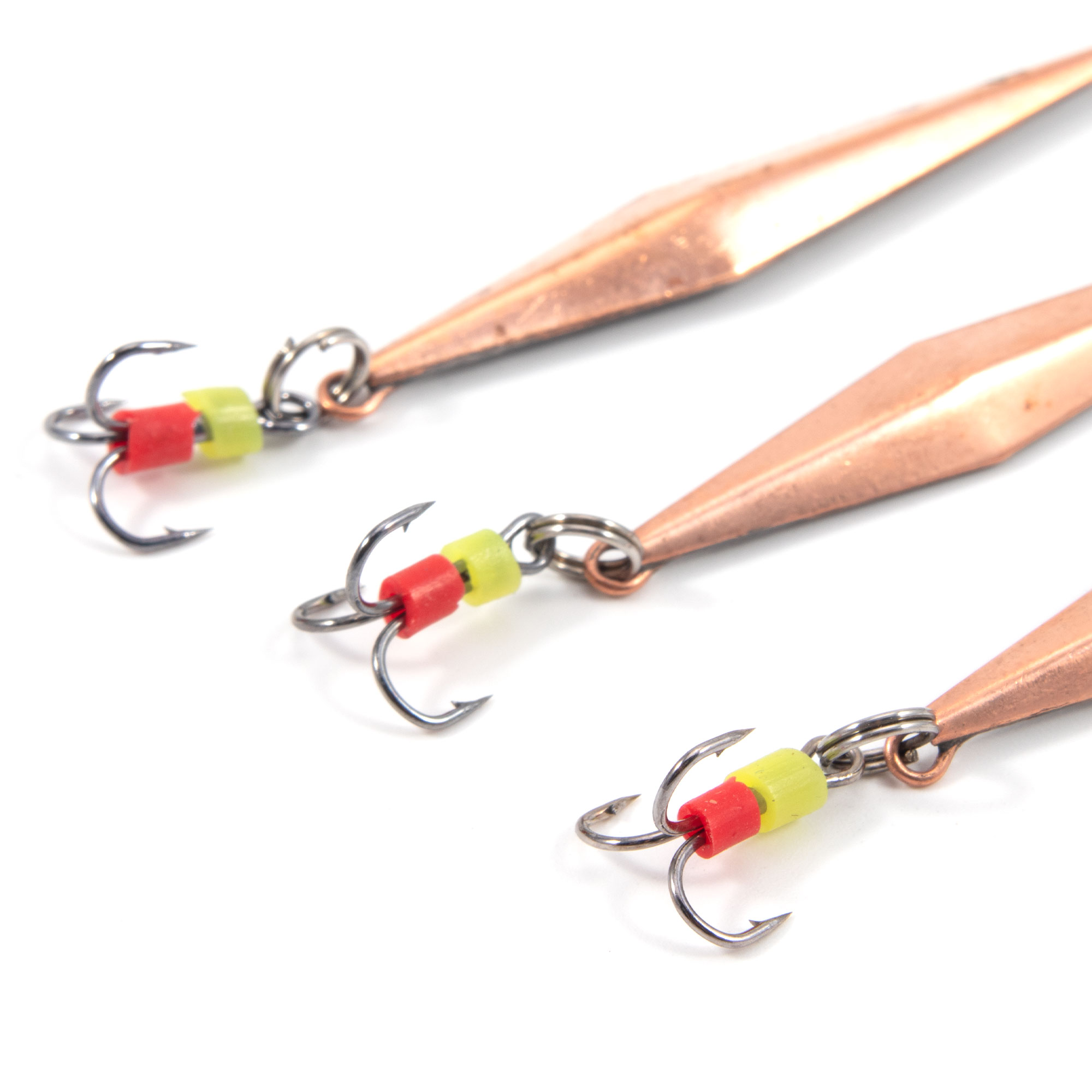 Блесна вертикальная "Яман" Киллер с тройником,размер 40 мм, вес 3,5 г, цвет медь (уп.3 шт.)/150/