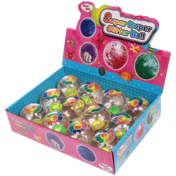 Мяч 6,5 см "Радужный цветочек" (попрыгун с водой и подсветкой) СТИКЕР НА ВЛОЖЕНИЕ