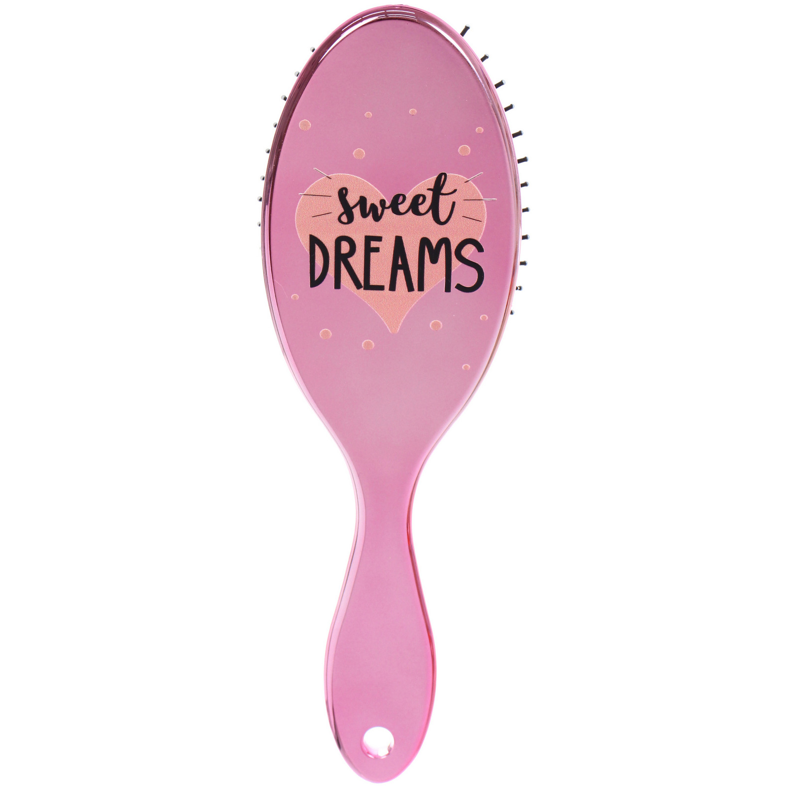 Расческа массажная зеркальная "Animals", милые зверятки, микс 4 цвета, 7*22 см (блистер Ultramarine)