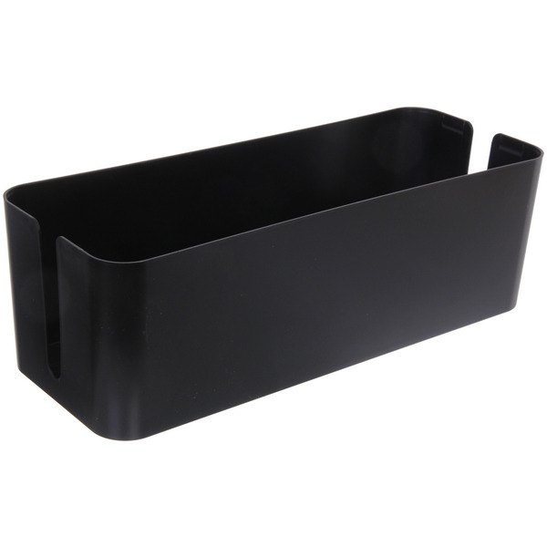 Органайзер для проводов с бамбуковой крышкой "ДОМАНИЯ", цвет чёрный, для удлинителей на 5 розеток, 40,5*13,6*15,7см