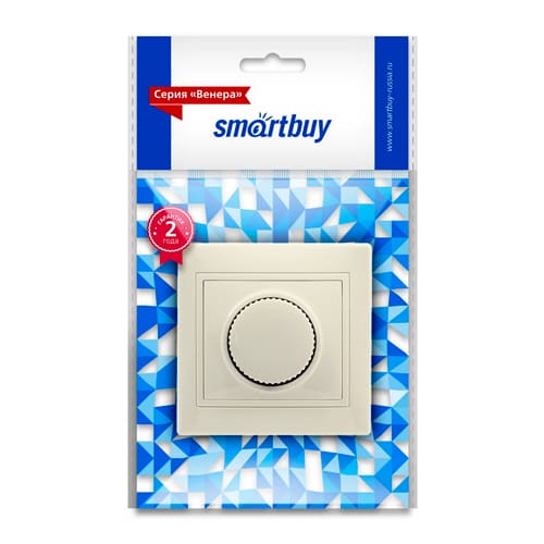 Светорегулятор (диммер) 550Вт 220В бежевый "Венера" (SBE-01i-2.5-D-0)