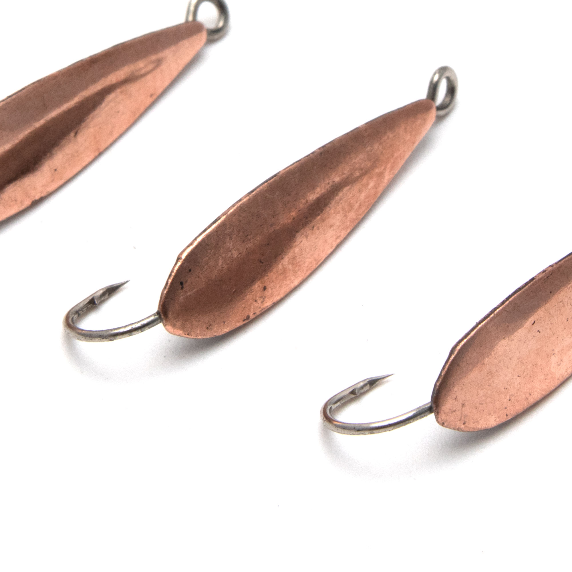 Блесна вертикальная "Яман" Листочек, размер 25 мм, вес 2,2 г, цвет медь (уп.3 шт.)/150/