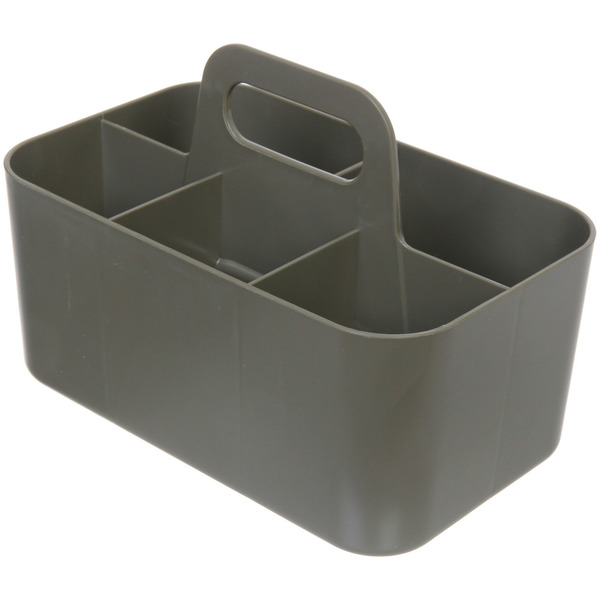 Органайзер для хранения с ручкой "ИДЕАДОМА", пять отделений, цвет хаки, 25*15.5*17см