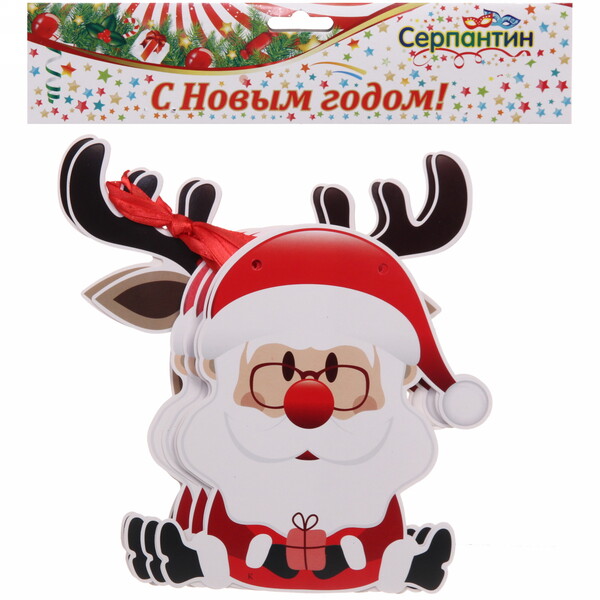 Гирлянда новогодняя 3 м "Дед Мороз и лось"