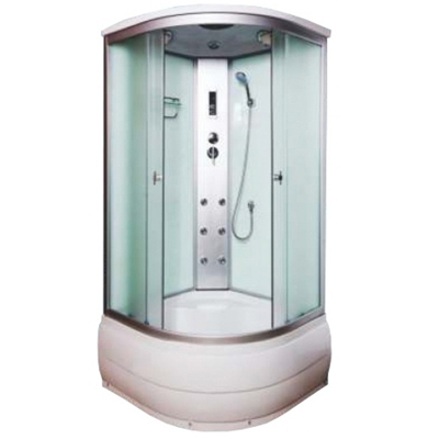 Душевая кабина 90*90*215см ВМ 888Е с электрикой, гидромасс.выс.под-42 см перед.ст- мат,задние ст-бел (1/1)