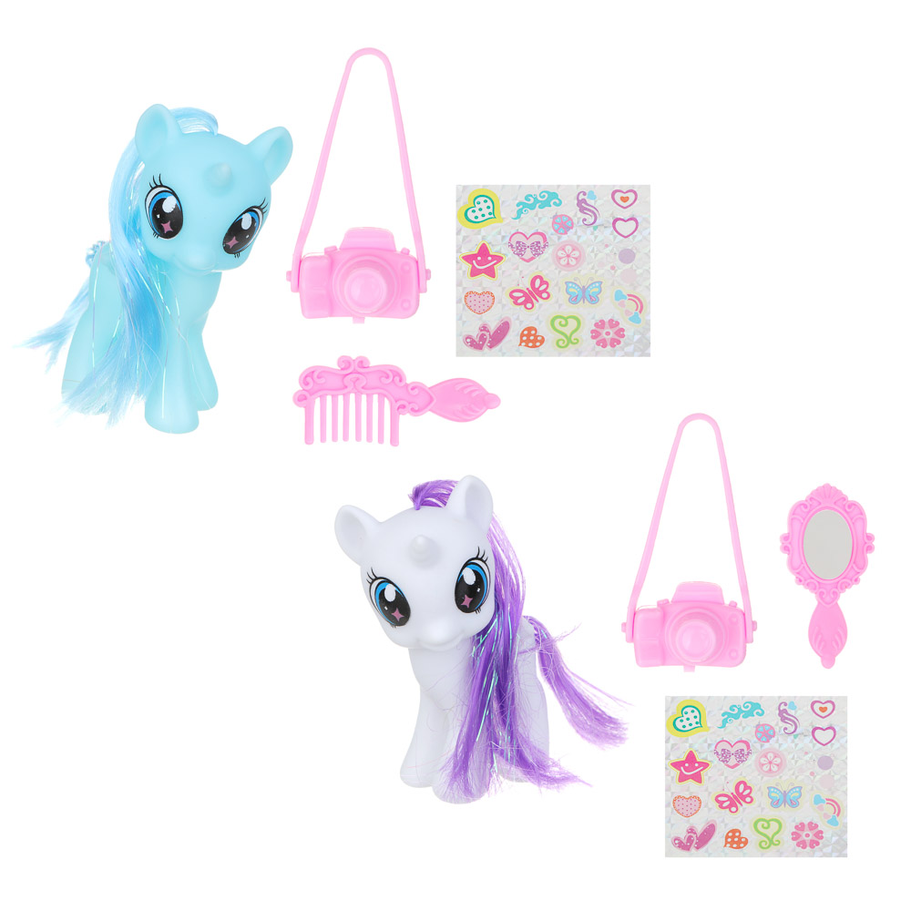 ИГРОЛЕНД Набор игровой "Единорог Алфи. Фотосессия", PP, PVC, 9х5,5х13см, 4 дизайна