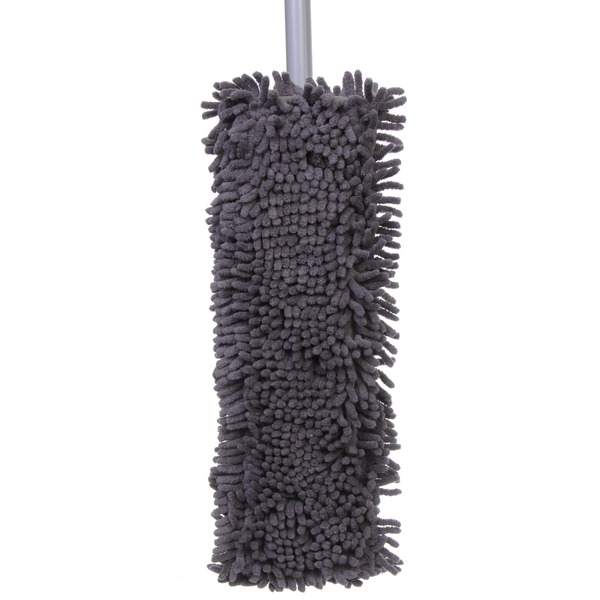 Швабра Селфи с насадкой из микрофибры, насадка 100гр ,букли Gray 