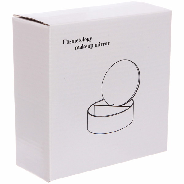 Зеркало настольное с органайзером для косметики "Beauty", цвет желтый, 16,5*17см