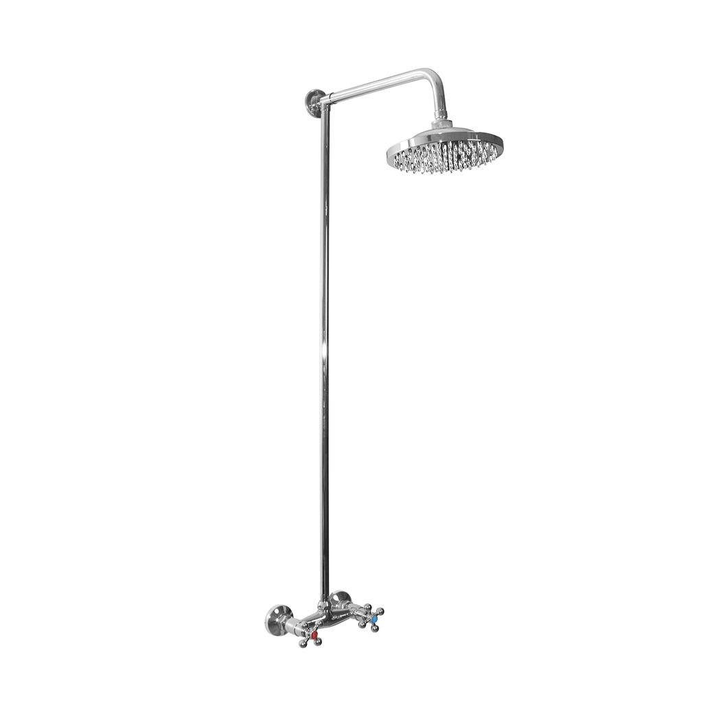 Душевая система 1/2 кер ML2408 стационарный лейка "Тропический душ" ХРОМ