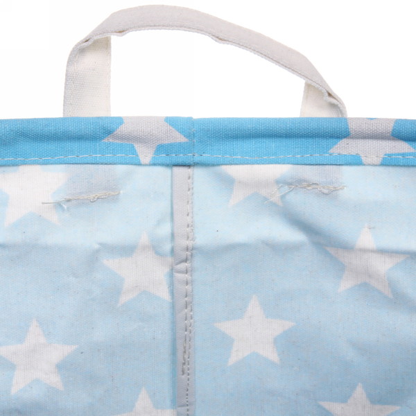 Корзина для хранения круглая "Звезды" 45*35 см голубой