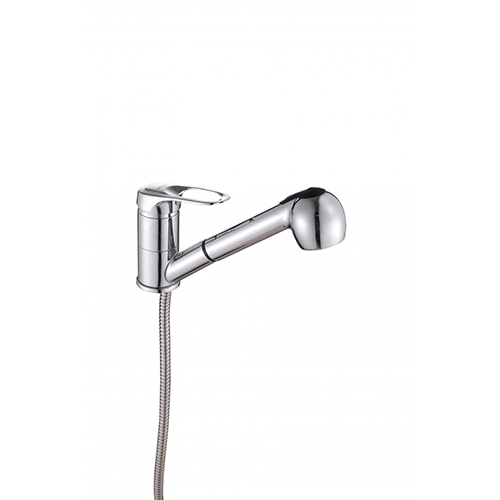 яяяСмеситель для кухни DIKALAN D6059 Выдвигающийся излив;Картридж керамический 40мм; Крепление - шпилька (1/12)