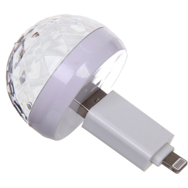 Диско-шар mini "Каледоскоп", LED (красный, зеленый, синий), переходник USB для iPhone