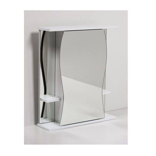 Шкаф зеркальный Карина 500 со светом левая, белый