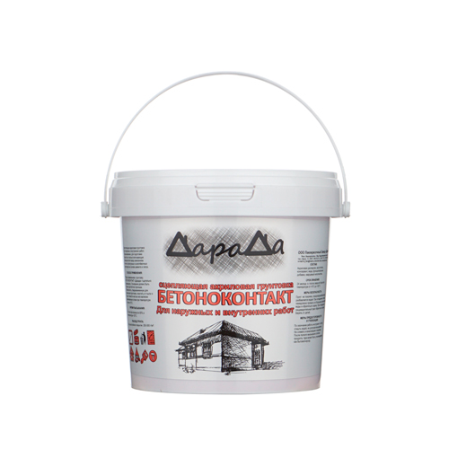 Грунт бетоноконтакт 1,5кг (ДАРАДА) для наруж.и внутр. работ (12/12)