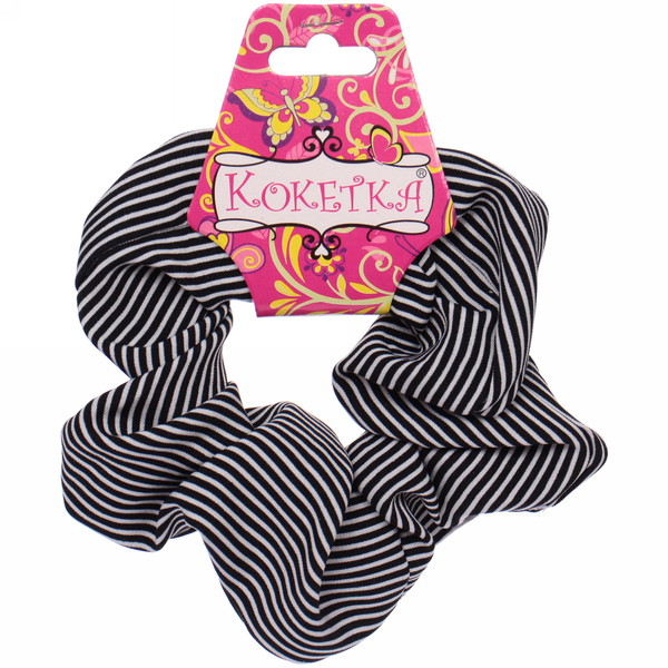 Резинка для волос "Collection School", принт полоска, микс 6 цветов, d-10см