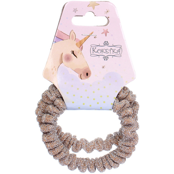 Резинки для волос 2шт "МАРУ", микс 5 цветов, d-5,5см (подвес Единорог)