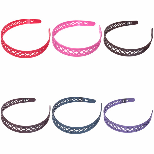 Ободок для волос пластиковый "Province - Lily", плетёнка, микс 6 цветов, 2,5 см