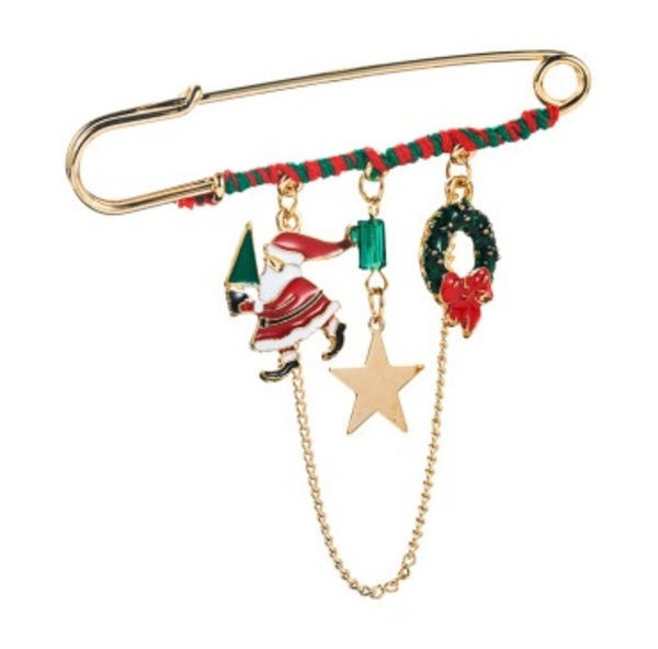 Брошь - булавка новогодняя  "Best Podarok - Символы чудес ", 7*7см