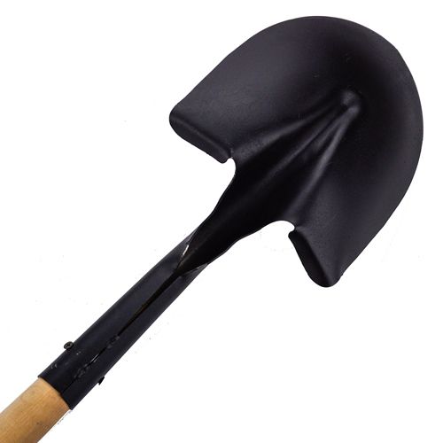 Лопата для сыпучих грузов толщина полотна 1,5 мм с деревянным черенком и пластиковой ручкой SPETSTEXNIK, 1/5